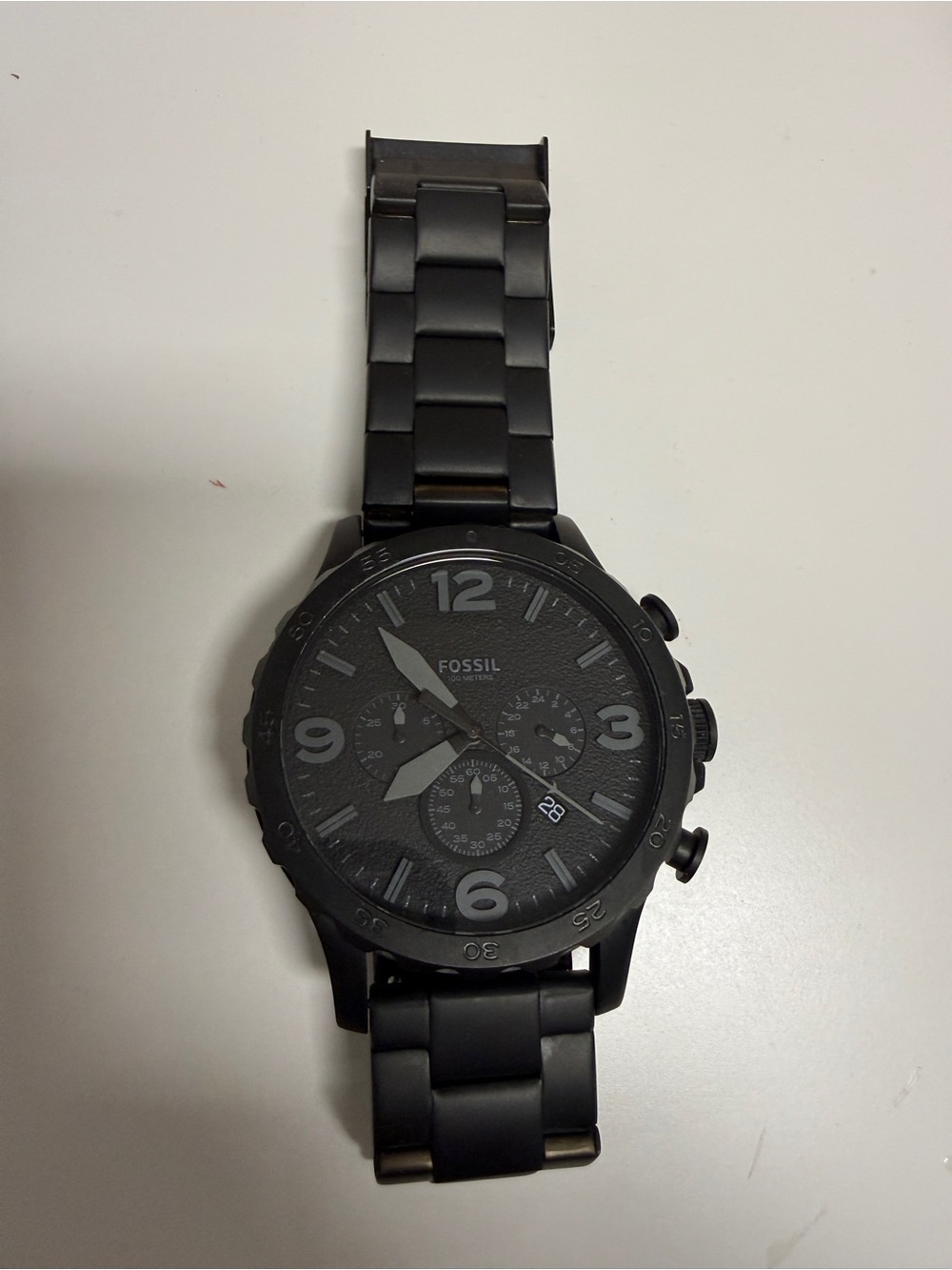 Fossil All-Black Stainless Steel Chronograph Watch